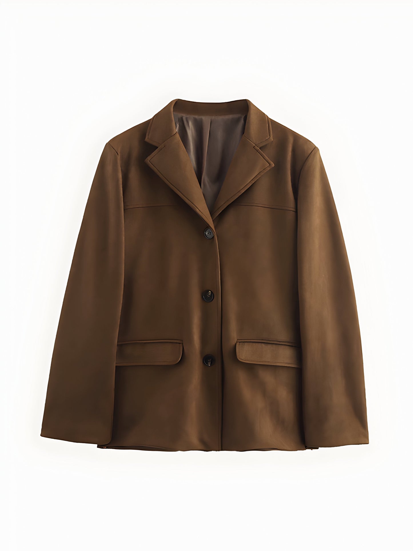 Veste femme – Coupe cintrée – Tissu doux aspect luxe – Col à revers – Longueur hanches