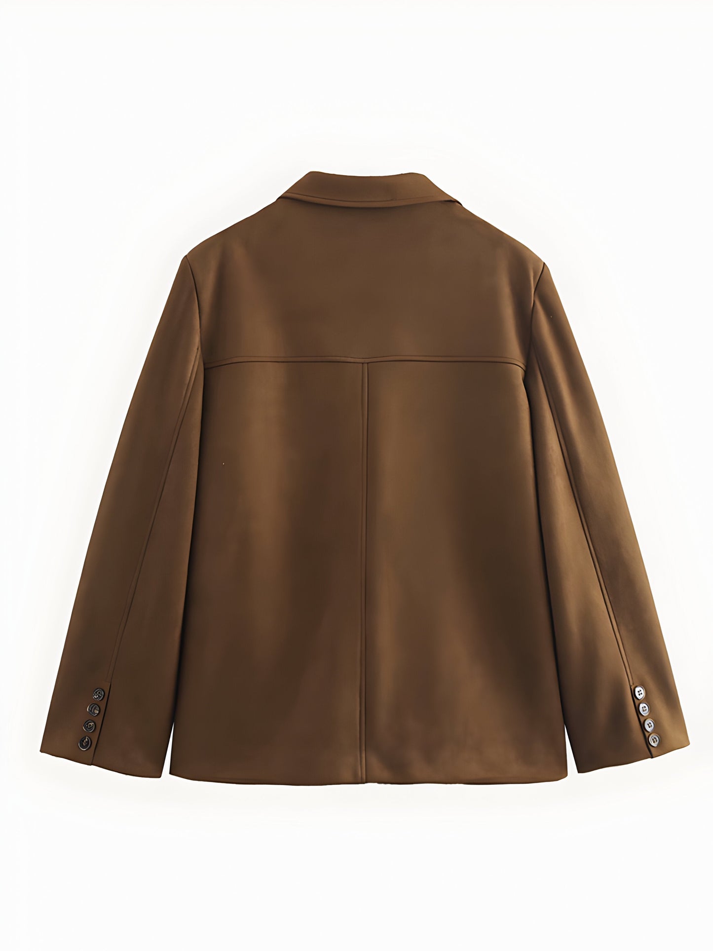 Veste femme – Coupe cintrée – Tissu doux aspect luxe – Col à revers – Longueur hanches