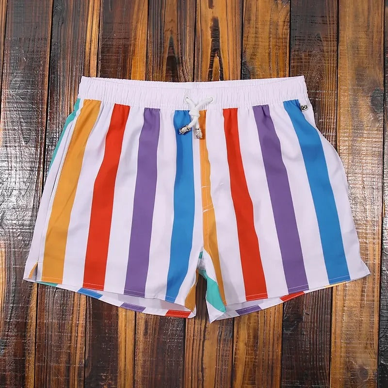 Short pour homme – Coupe décontractée – Tissu respirant – Taille élastique avec cordon