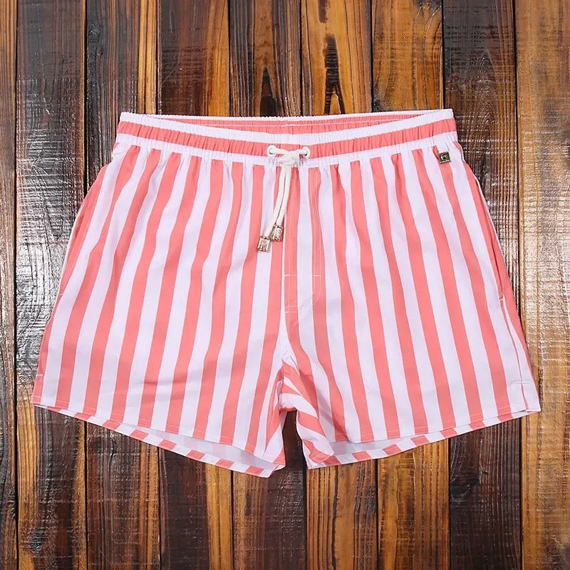 Short pour homme – Coupe décontractée – Tissu respirant – Taille élastique avec cordon