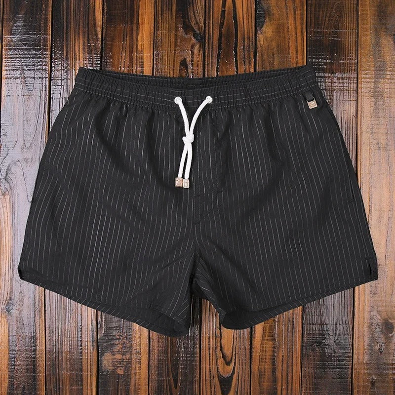 Short pour homme – Coupe décontractée – Tissu respirant – Taille élastique avec cordon