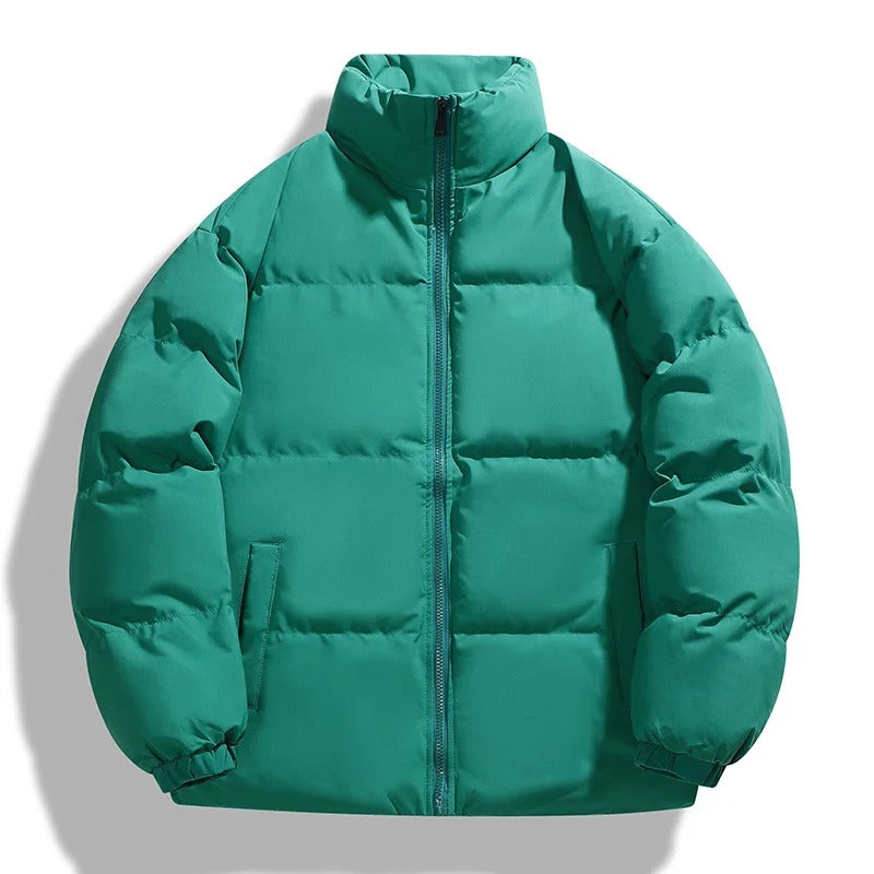 Veste matelassée homme – Coupe oversize – Col montant – Fermeture zippée – Poignets élastiques