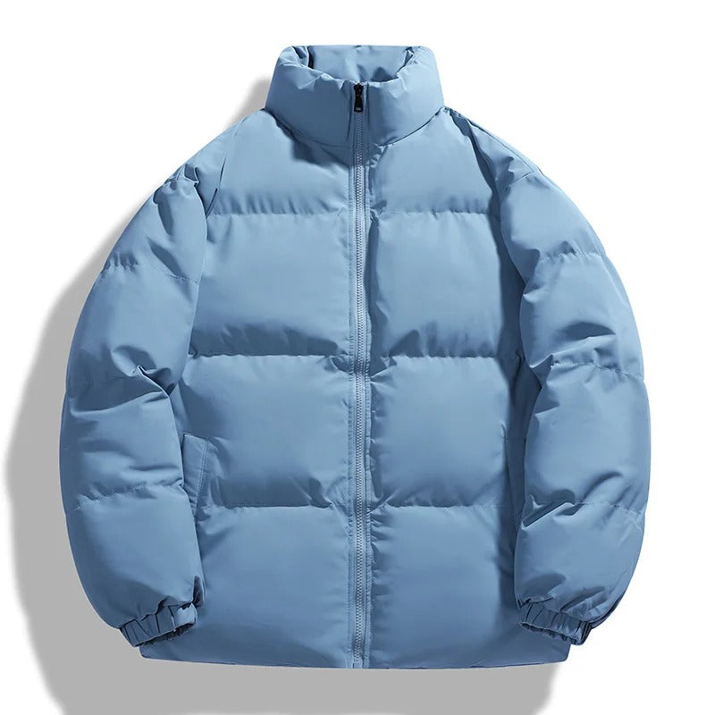 Veste matelassée homme – Coupe oversize – Col montant – Fermeture zippée – Poignets élastiques