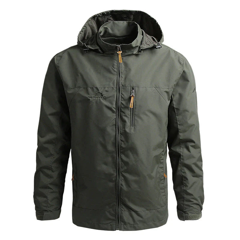 Veste softshell homme – Coupe régulière – Imperméable coupe-vent – Capuche – Poches zippées