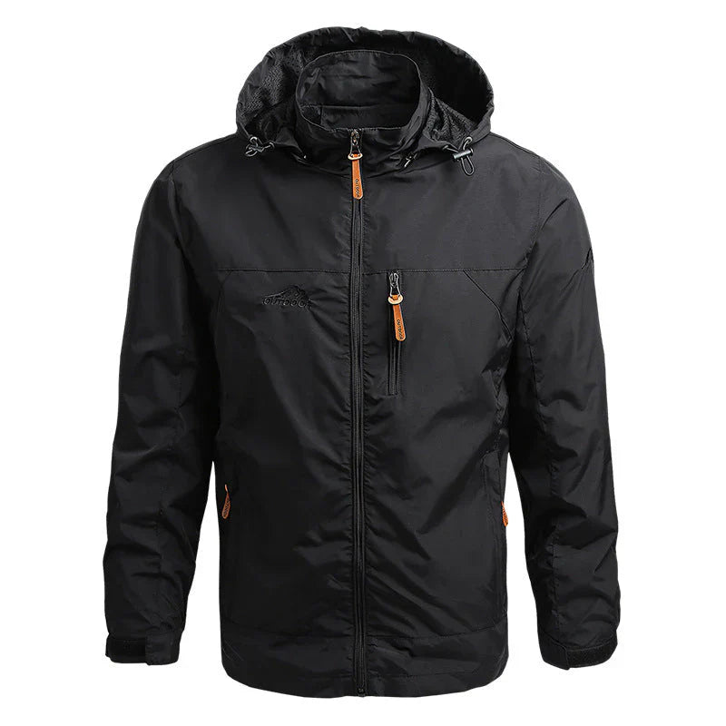 Veste softshell homme – Coupe régulière – Imperméable coupe-vent – Capuche – Poches zippées