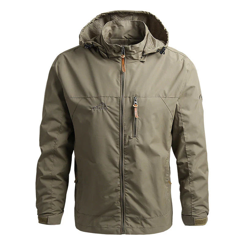 Veste softshell homme – Coupe régulière – Imperméable coupe-vent – Capuche – Poches zippées