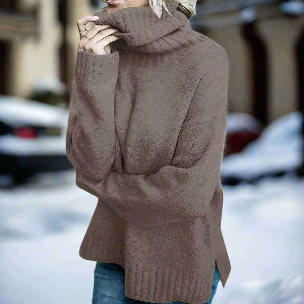 Pull à col roulé chic, chaud et confortable pour femme