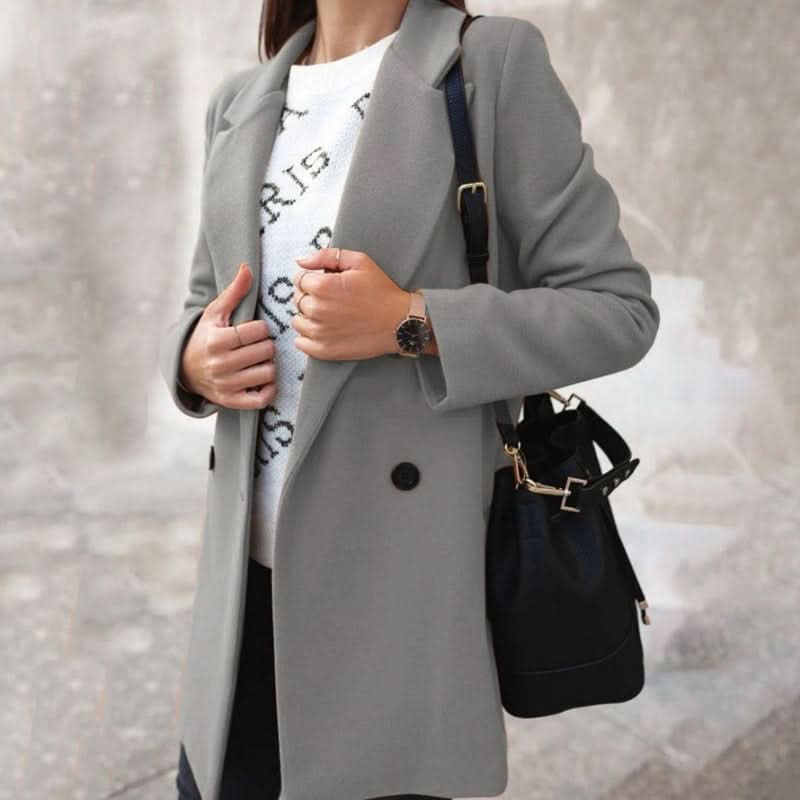 Manteau long chic, intemporel et flottant pour femme