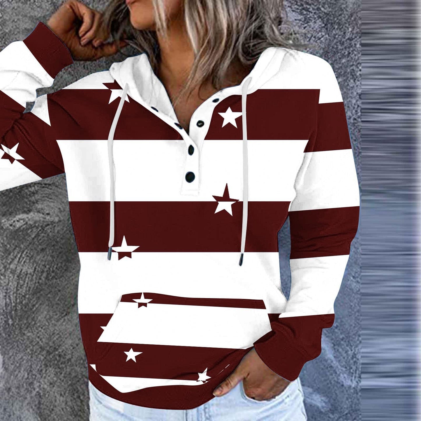 Fleur - Sweat à capuche chaud et à la mode