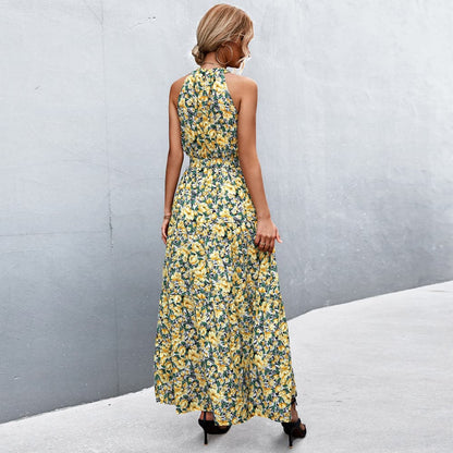 Kamina - Robe d'été élégante sans manches à motif floral