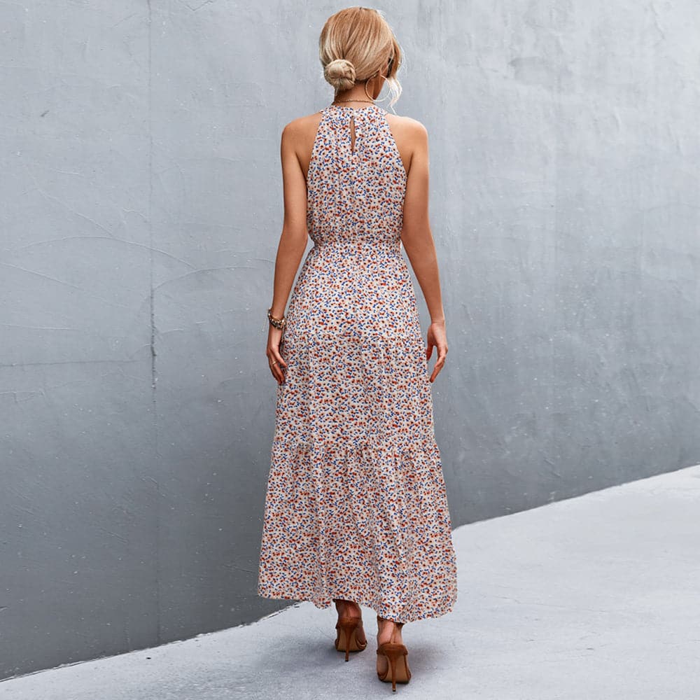Kamina - Robe d'été élégante sans manches à motif floral