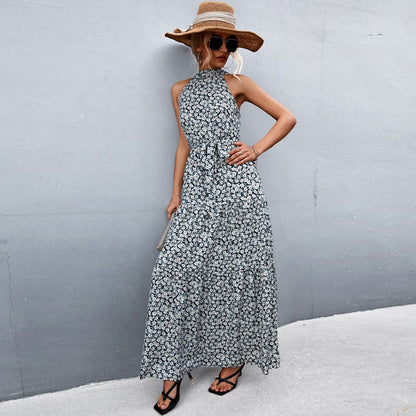 Kamina - Robe d'été élégante sans manches à motif floral