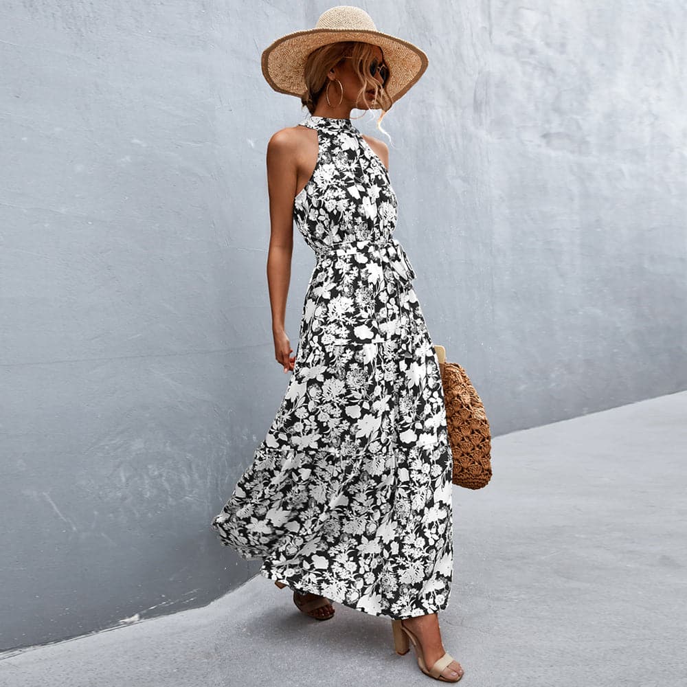 Kamina - Robe d'été élégante sans manches à motif floral