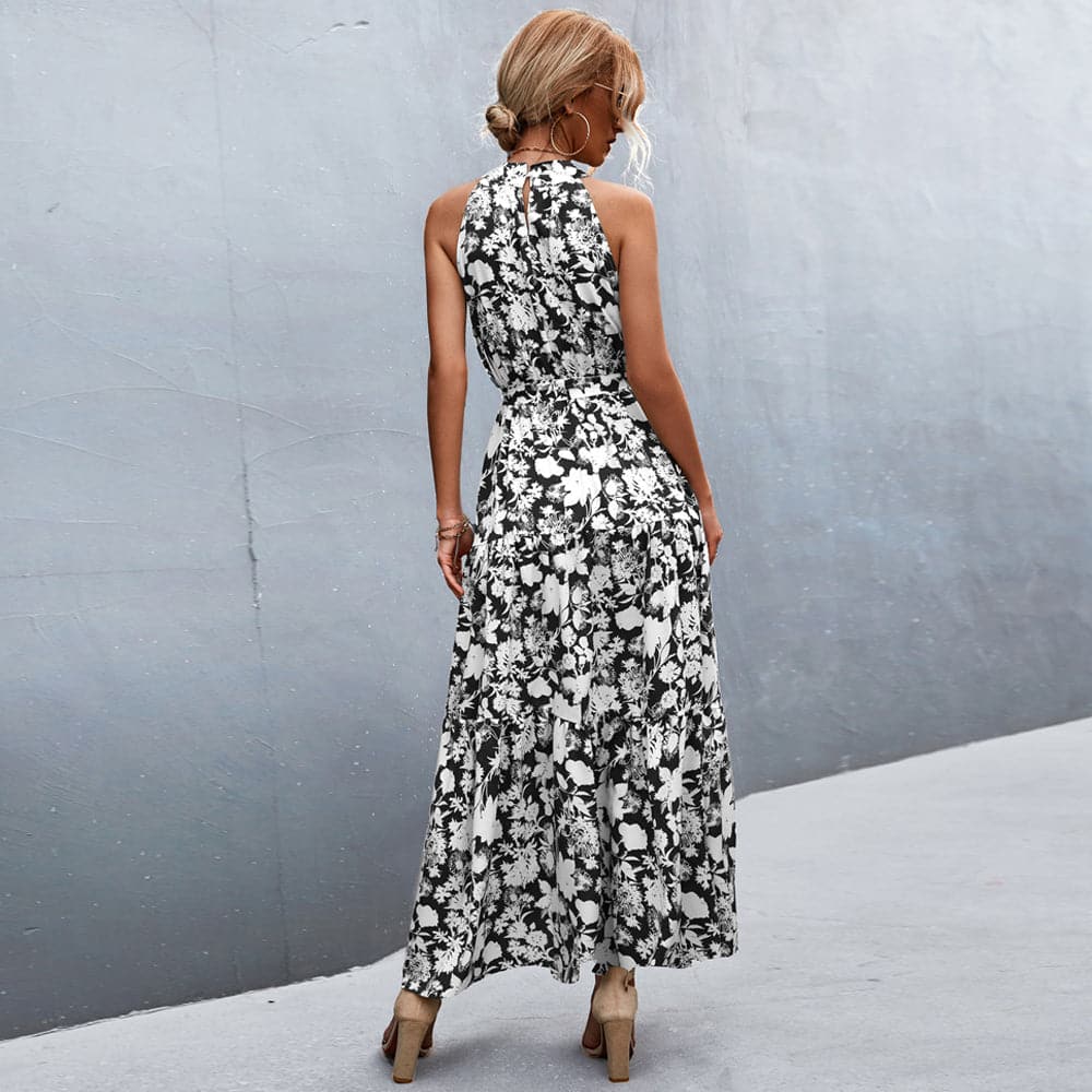 Kamina - Robe d'été élégante sans manches à motif floral