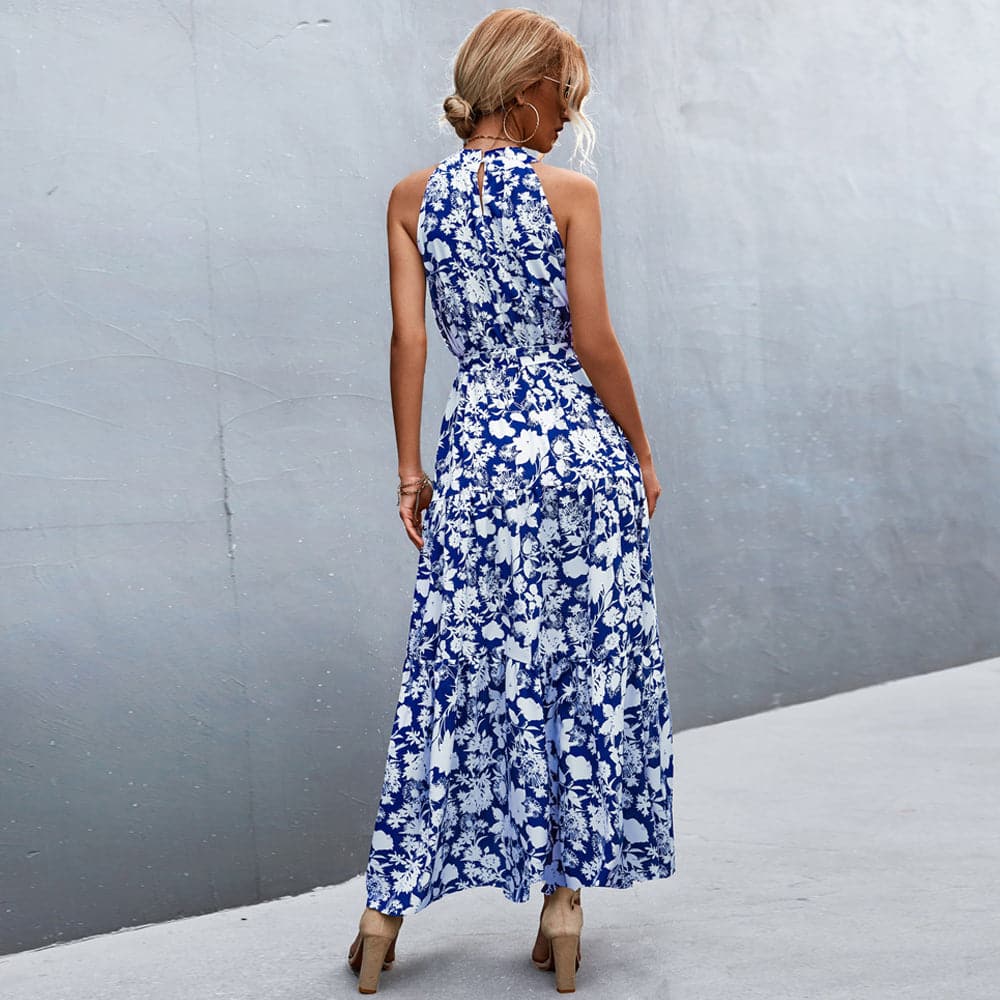 Kamina - Robe d'été élégante sans manches à motif floral