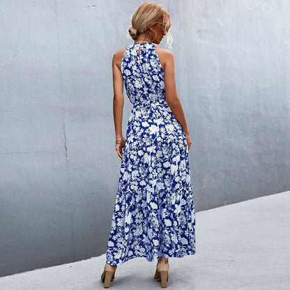 Kamina - Robe d'été élégante sans manches à motif floral