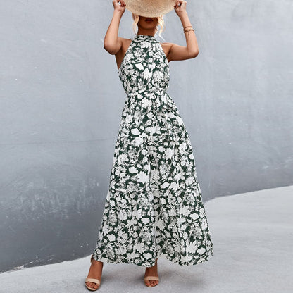 Kamina - Robe d'été élégante sans manches à motif floral