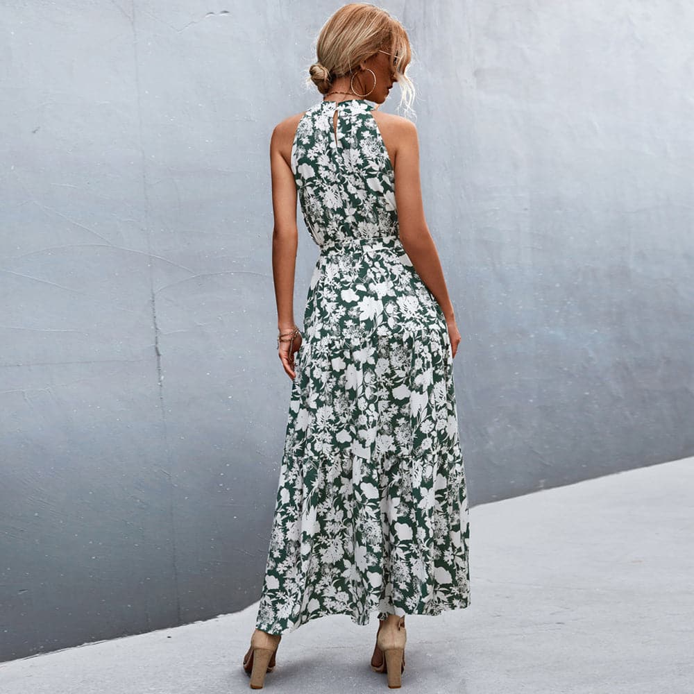 Kamina - Robe d'été élégante sans manches à motif floral
