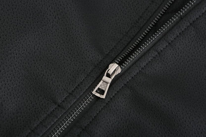 Liam - Veste en cuir classique à capuche