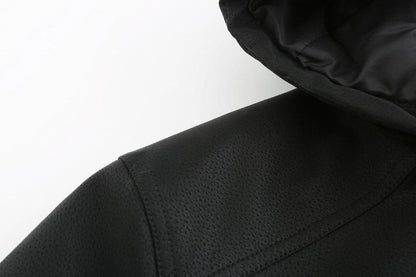 Liam - Veste en cuir classique à capuche