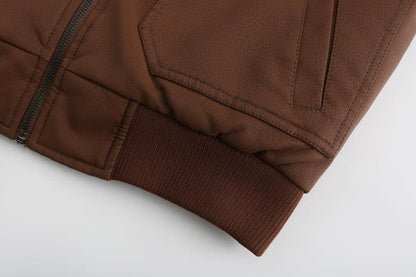 Liam - Veste en cuir classique à capuche