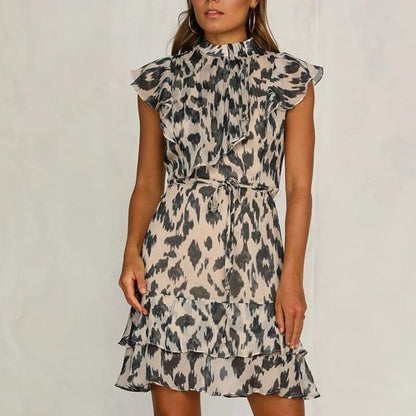 Jade - Robe élégante avec motif léopard