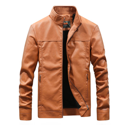 Blouson moto homme – Coupe structurée – Col montant – Poches zippées