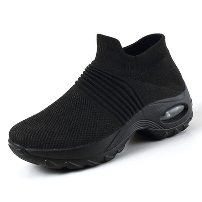 Baskets basses femme – Maille respirante – Semelle air – Enfilage facile confort