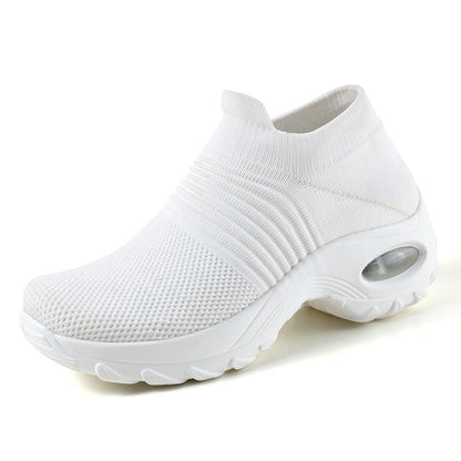 Baskets basses femme – Maille respirante – Semelle air – Enfilage facile confort