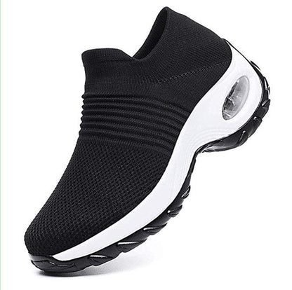 Baskets basses femme – Maille respirante – Semelle air – Enfilage facile confort