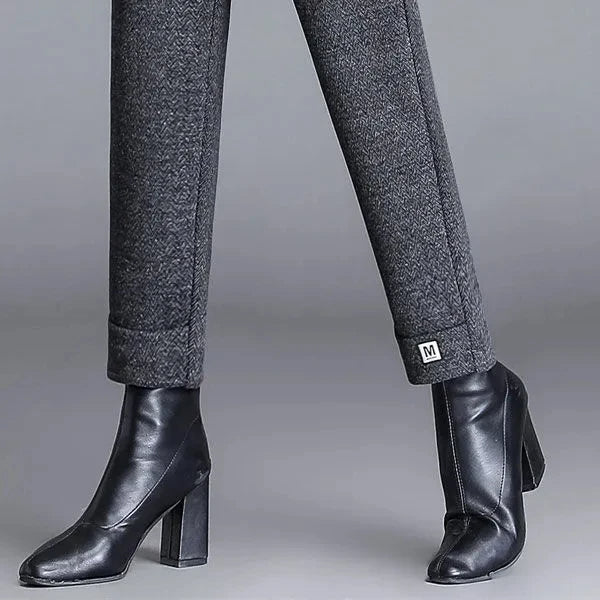 Sophie Pantalon Coupe Droite Chevron | Pantalon Laine