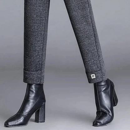 Sophie Pantalon Coupe Droite Chevron | Pantalon Laine