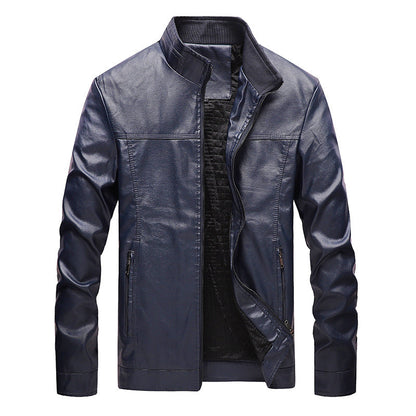 Blouson moto homme – Coupe structurée – Col montant – Poches zippées