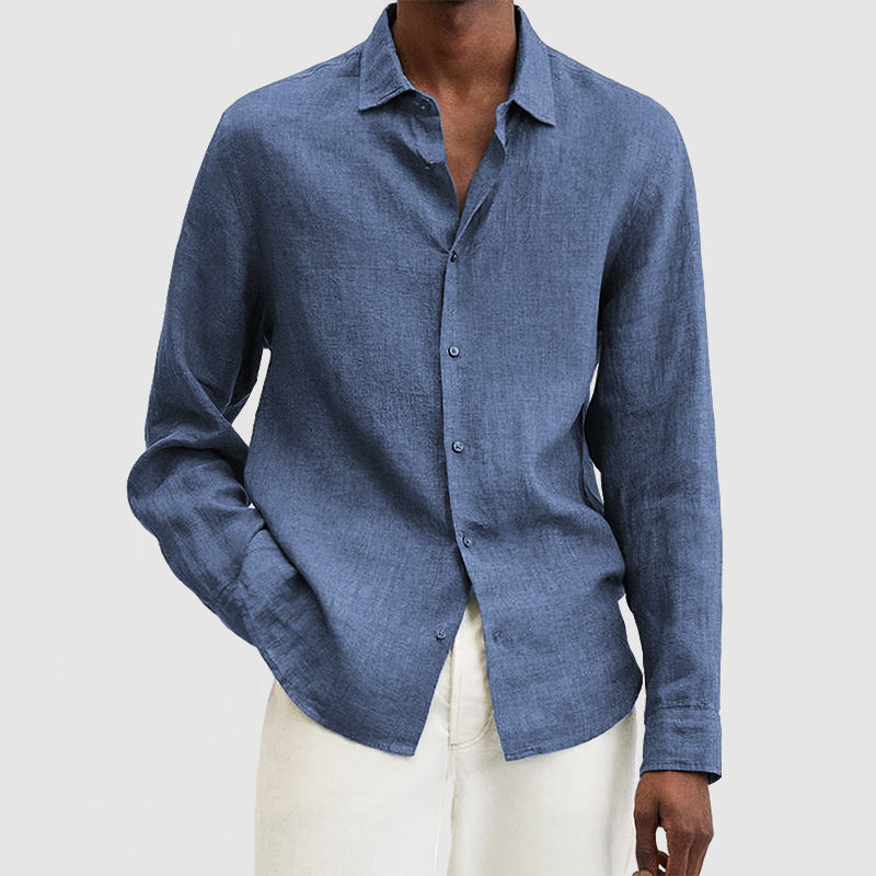 Chemise homme – Coupe décontractée – Tissu respirant – Manches longues élégantes