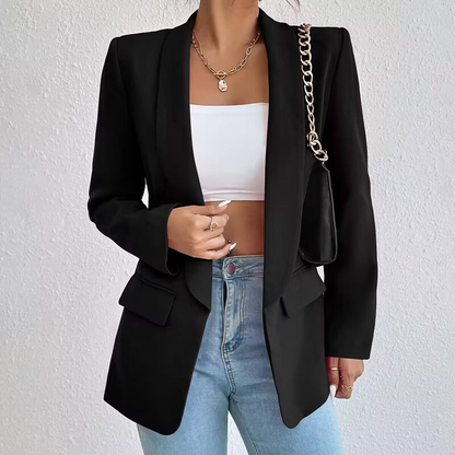 Blazer Femme – Coupe Cintrée – Revers Classique – Fermeture Un Bout – Style Structuré