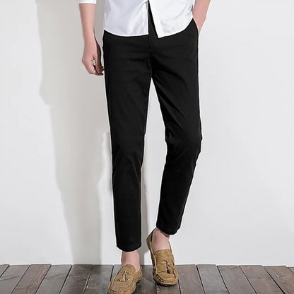 Pantalon chino homme – Coupe slim – 100% coton – Style tailleur – Longueur cheville