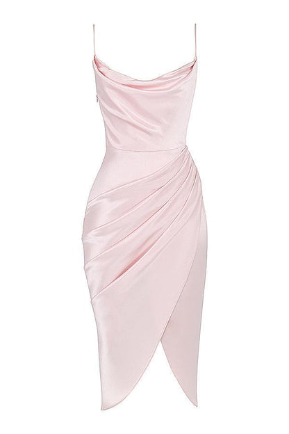 VERENA - Robe longue corset balconnet en satin pour femmes