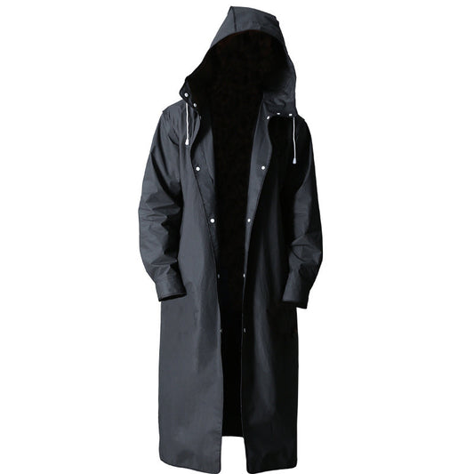 Imperméable unisexe – Coupe oversize – Long – Capuche – Fermeture à pressions
