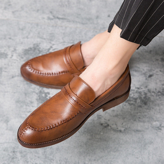 Chaussures mocassins homme – Cuir véritable – Enfilage facile – Style classique élégant