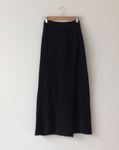 Jupe Longue Femme - Maille Côtelée - Taille Haute - Confortable et Élégante