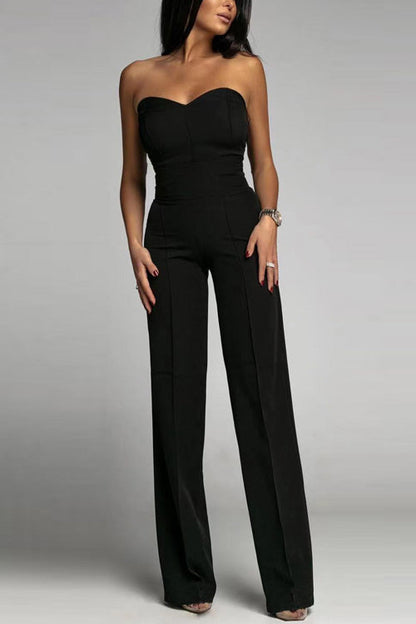 Combinaison Femme - Sans Bretelles - Taille Haute - Coupe Ample Élégante