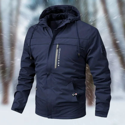 Veste à capuche homme – Coupe ajustée – Déperlante – Poches multiples