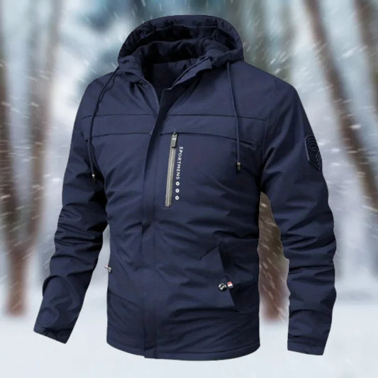 Veste à capuche homme – Coupe ajustée – Déperlante – Poches multiples
