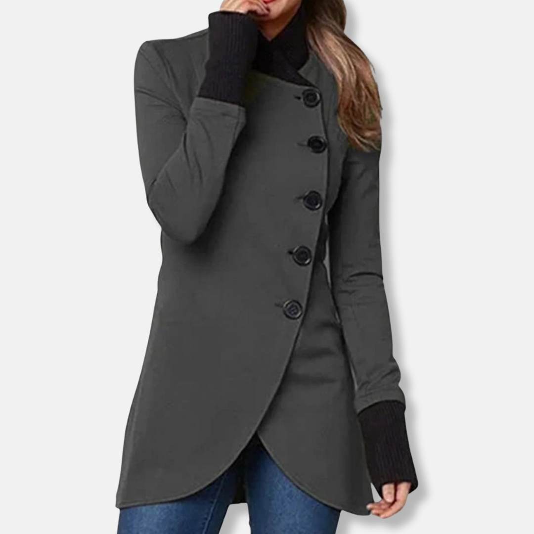 Olivia Cardigan Boutonné Diagonal | Cardigan Femme