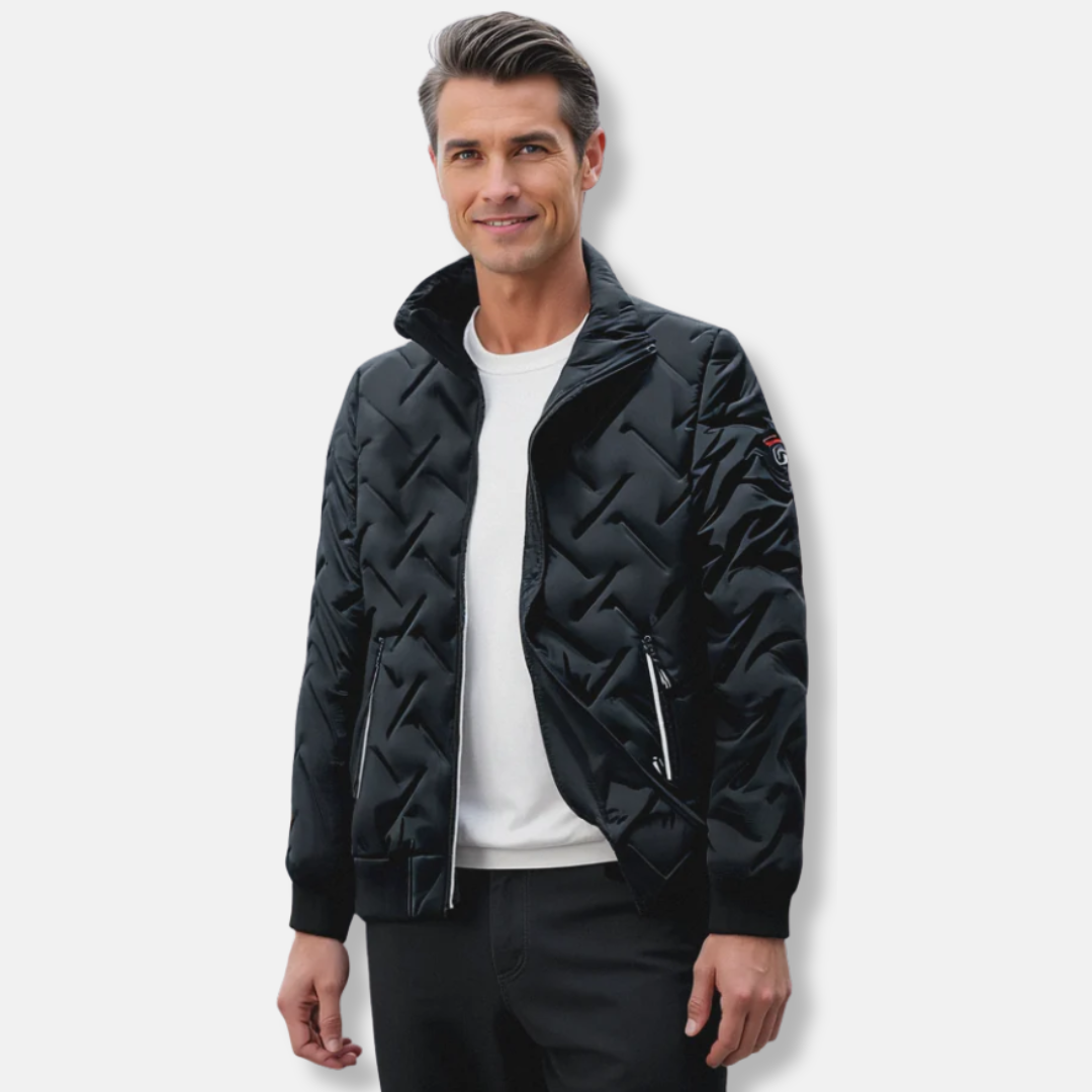 Veste matelassée homme – Coupe standard – Déperlante – Col montant – Poches zippées