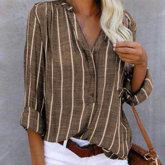 Olivia - Magnifique blouse rayée en coton