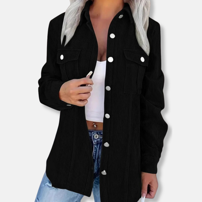 Amélie Veste Chemise Décontractée | Boutonnage Frontal Poches Veste