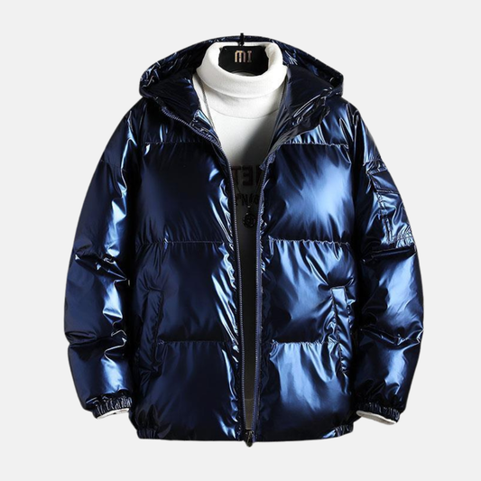 Manteau matelassé homme – Coupe oversize – Déperlant – Capuche – Fermeture zippée