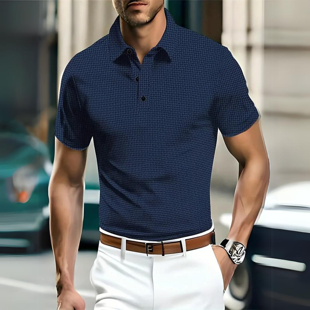 Polo homme – Coupe slim – Maille douce respirante – Manche courte – Look décontracté
