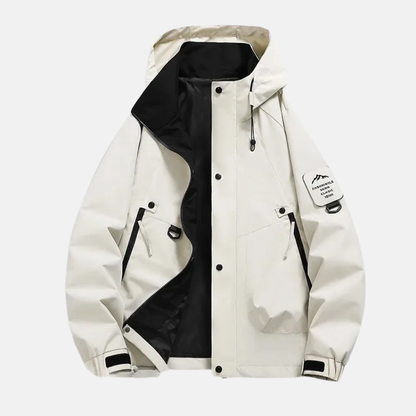 Homme Veste - Tissu Tissé - Coupe Décontractée - Capuche Ajustable - Manches Longues